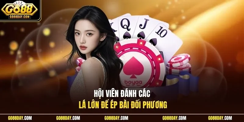 Hội viên đánh các lá lớn để ép bài đối phương