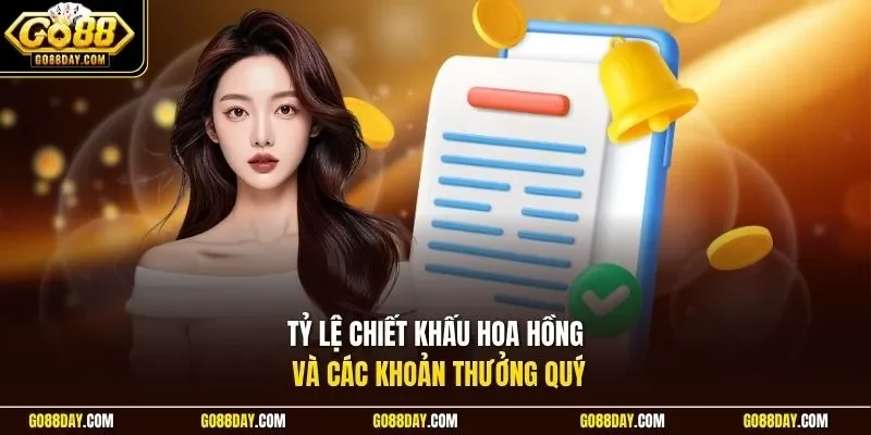 Tỷ lệ chiết khấu hoa hồng và các khoản thưởng quý